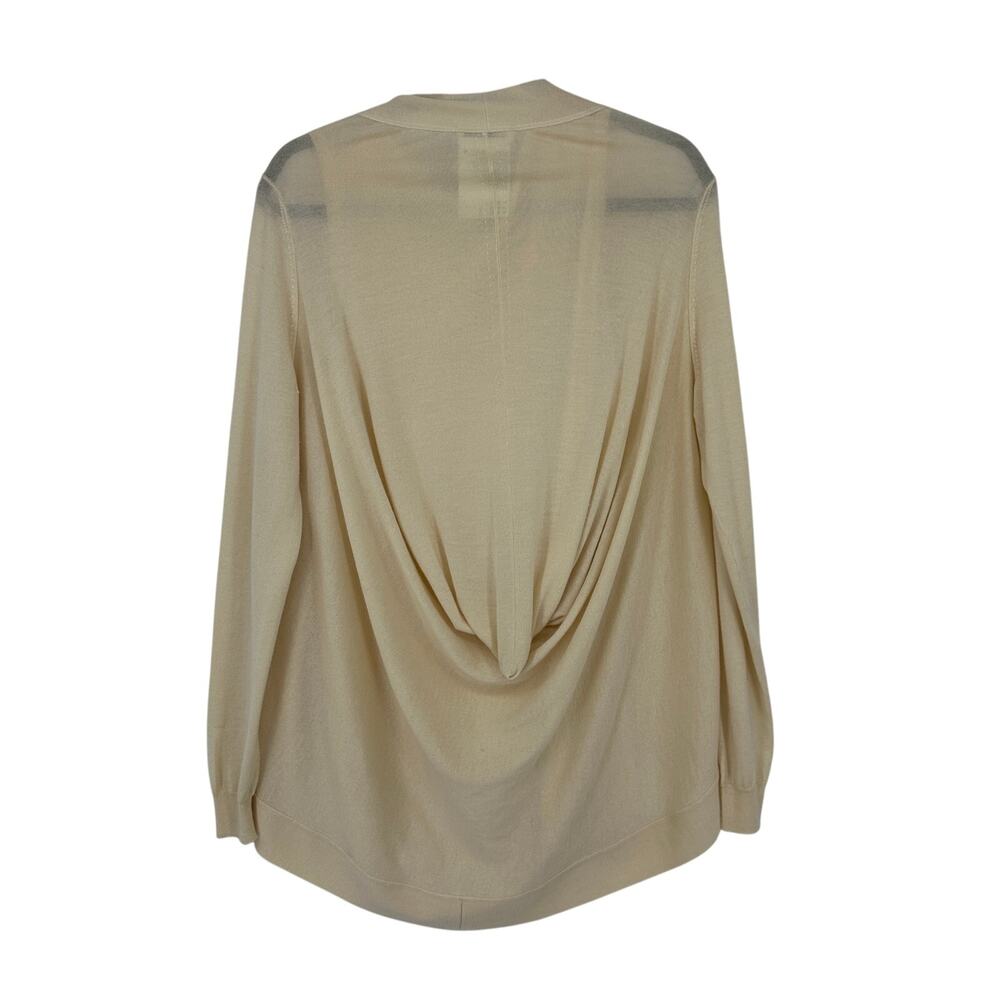 VTG Jil Sander Cashmere Draped Cardigan Sweater Set Womens Sz 40 US 10 Cream - Picture 7 of 9